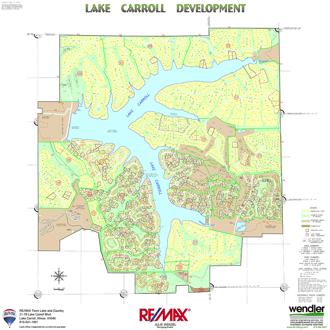 Lake Carroll Development Map