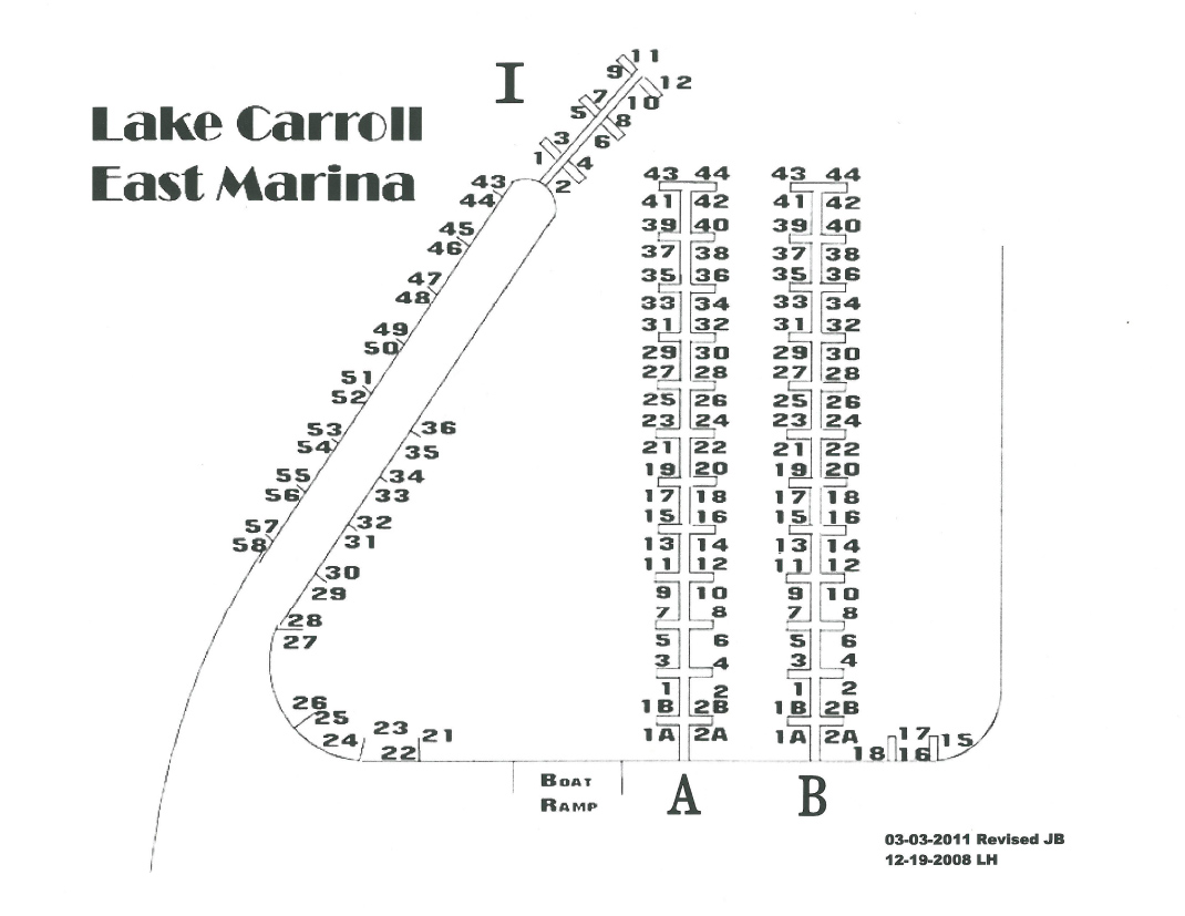 Lake Carroll East Marina Map