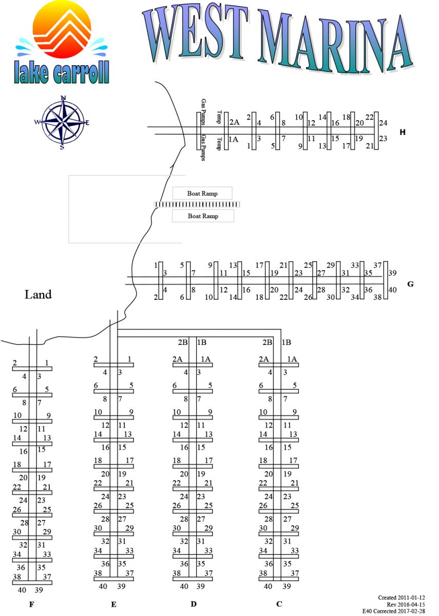 Lake Carroll West Marina Map